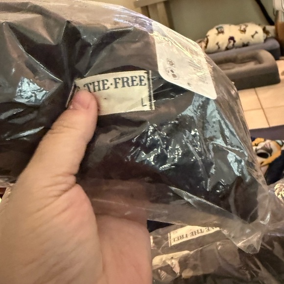 Free People We The Free Hope POINTELLE Henley Charcoal Black Top NWT M L XL - Picture 12 of 15